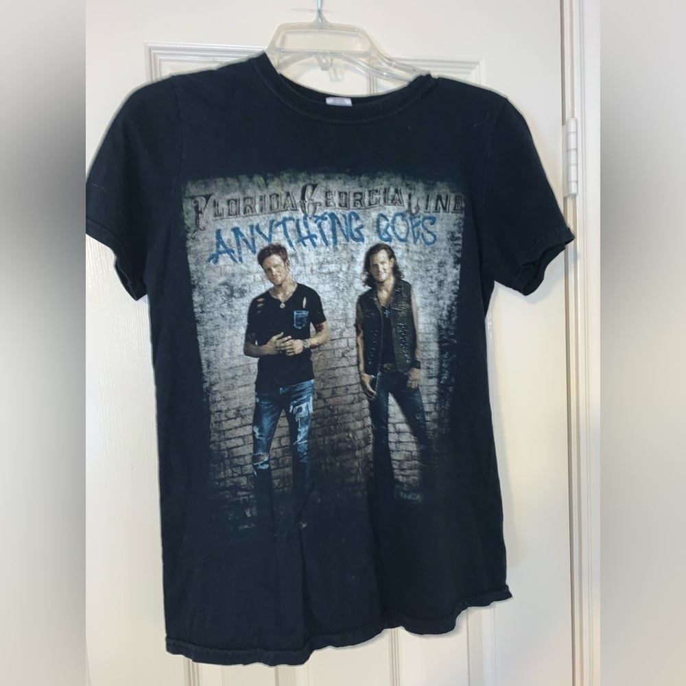 MENS FLORIDA GEORGIA LINE CONCERT TOUR SHIRT BLACK SMALL MUSIC